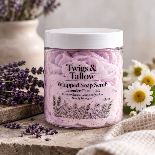 Lavender Chamomile Whipped Soap Scrub